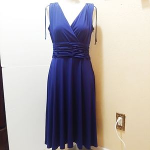 AA Studio Midi Ruched Waist Sleeveless Dress Sz 10